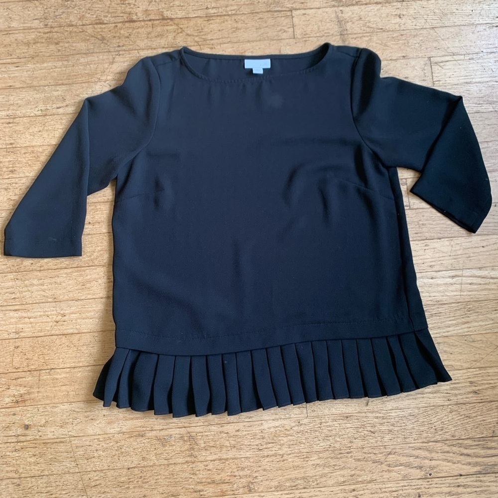 J. Jill black 3/4 sleeve blouse womenโs size small